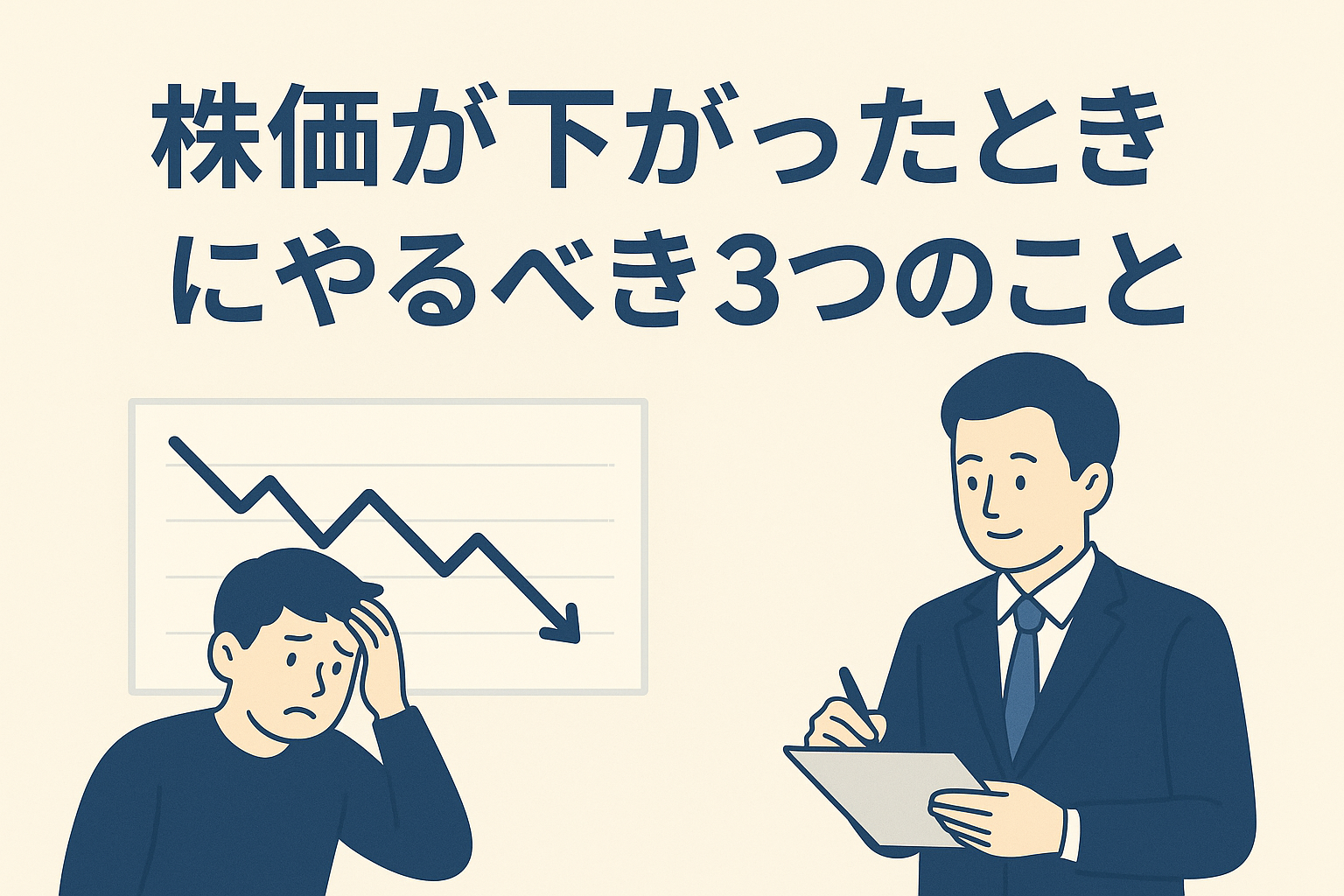 株価が下がったときにやるべき3つのこと｜焦らず冷静に動く投資判断